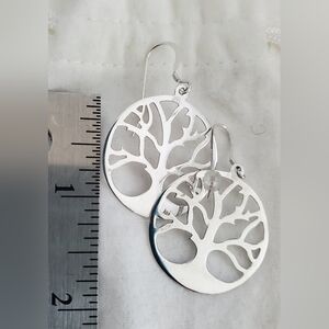 Sterling silver tree of life earrings